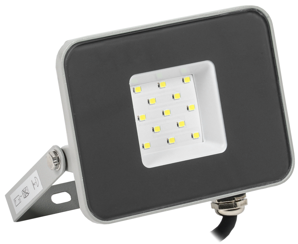Прожектор СДО 07-10 світлодіодний сірий IP65 IEK