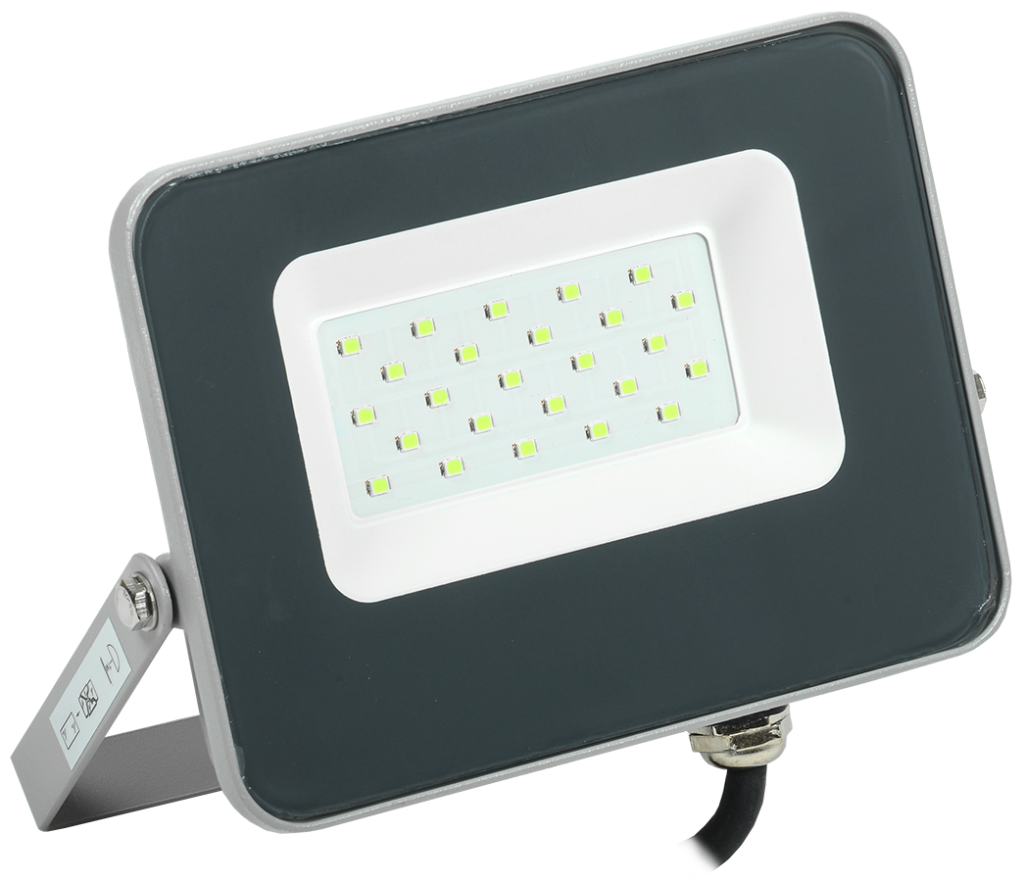 Прожектор LED СДО 07-20G green IP65 серый IEK
