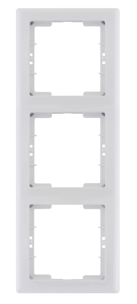 РВ03-00-0-ББ Рамка вертикальная 3 поста серия BOLERO (белый) IEK