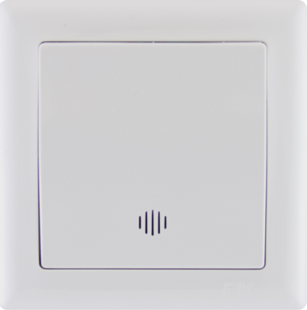ВК01-01-0-ББ Выключатель с подсветкой 1кл серия BOLERO (белый) IEK